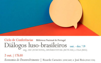Ciclo de Conferências | Diálogos luso-brasileiros – Economia do Desenvolvimento | 2 out. | 17h30 | BNP
