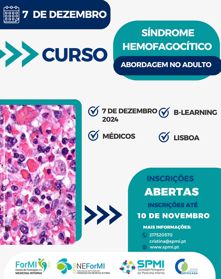 Curso Síndroma Hemofagocítico – Abordagem no Adulto - Inscrições Abertas