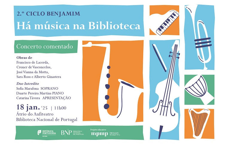 CONCERTO | 2.º Ciclo Benjamim. Há Música na Biblioteca! | 18 jan. '25 | 11h00 | Átrio do Anfiteatro